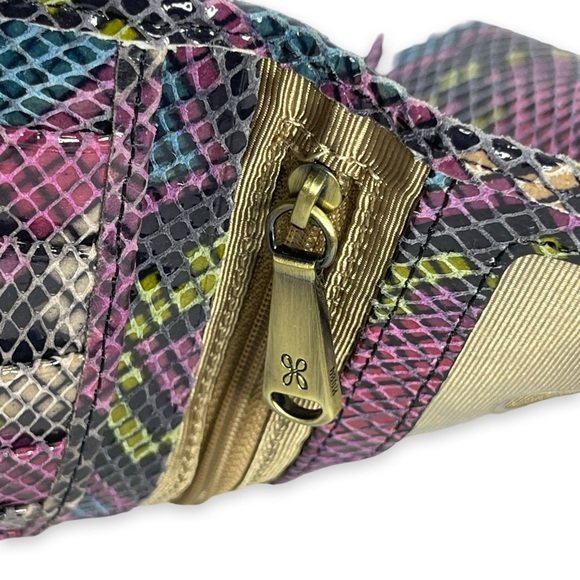 EUC 💜 HOBO International Rachel Continental Snakeskin Print Leather Wallet - Picture 6 of 14